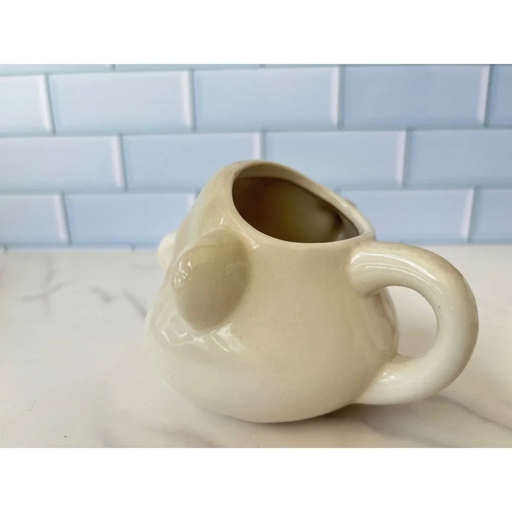 Studio‎ Pottery Egg Separator Grotesque Face Pink Nose Ceramic Boogyman